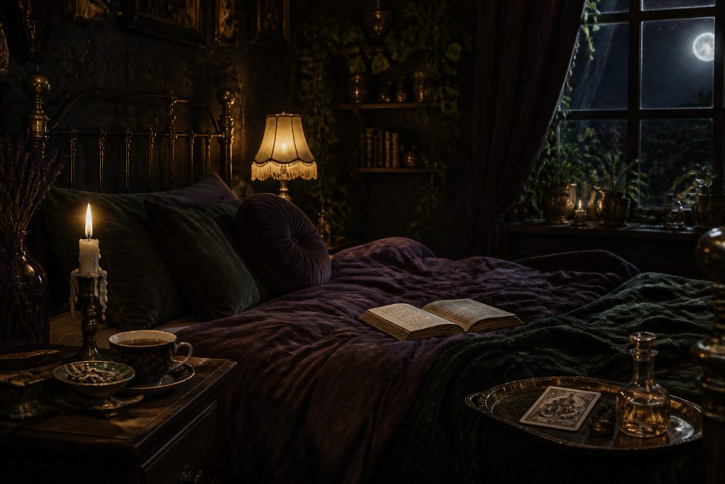 How to Create a Whimsigoth Bedroom That Feels Moody, Cozy, and Yours