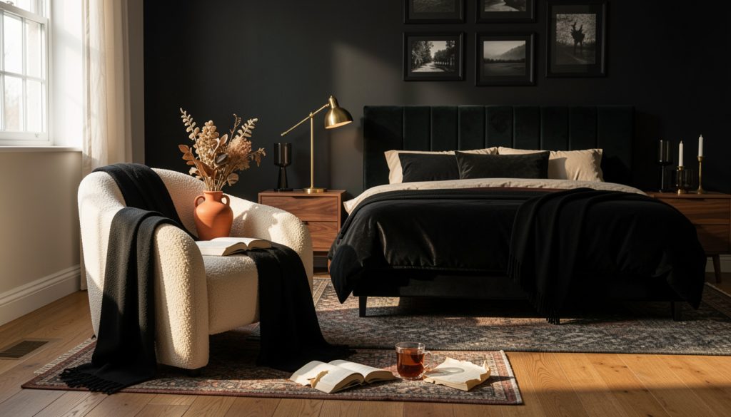 15 Black Halloween Bedroom Decor Finds for a Spooky, Grown Up Room