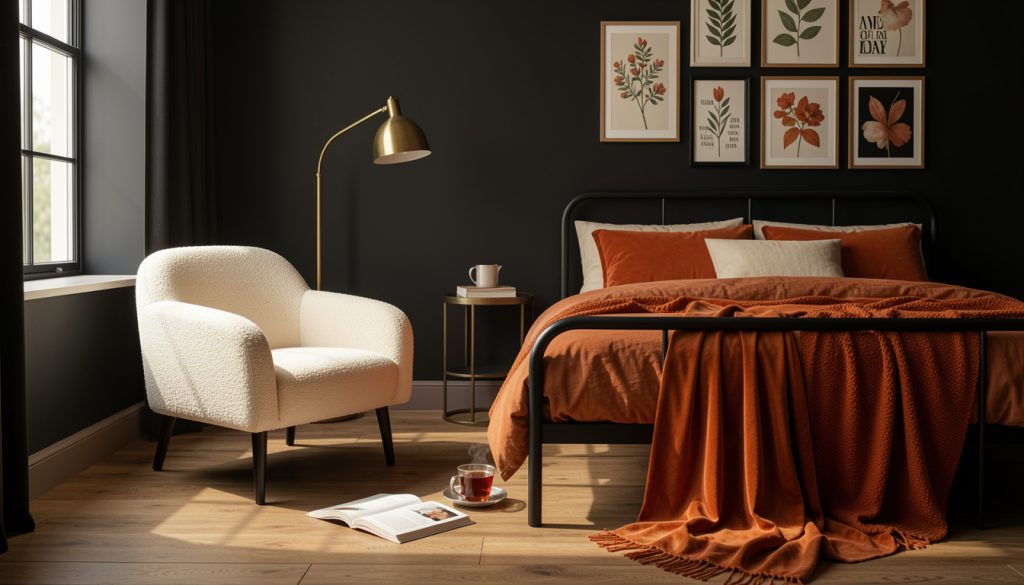 11 Black and Orange Halloween Bedroom Ideas Without the Cartoon Clutter