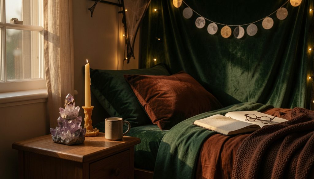 11 Witchy Dorm Room Ideas for Crystals, Faux Candles, and Mood Lighting