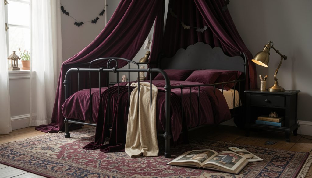 13 Gothic Kids Bedroom Looks With Velvet, Bats, and Storybook Drama