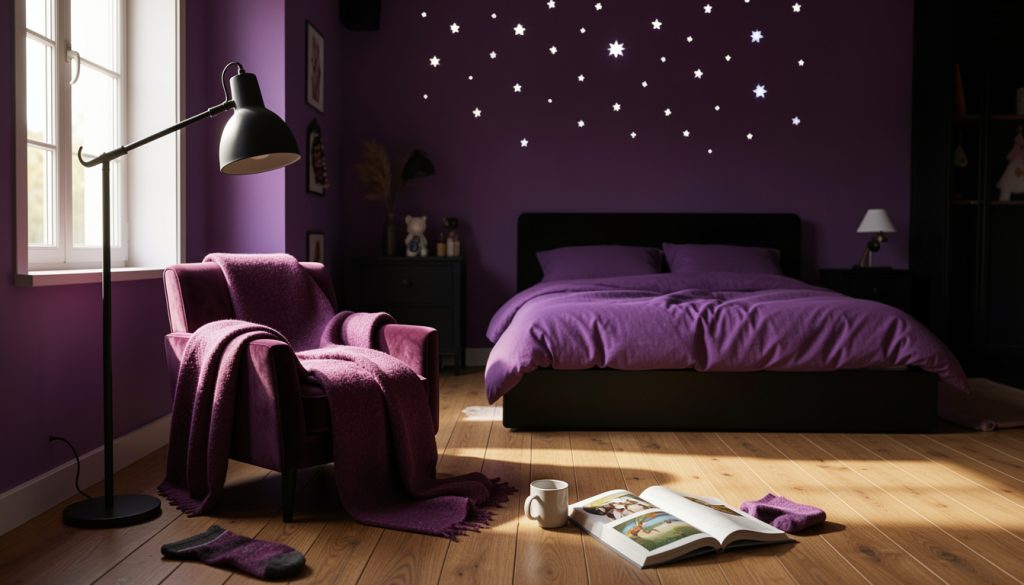 11 Black and Purple Kids Room Ideas for Tiny Little Night Owls