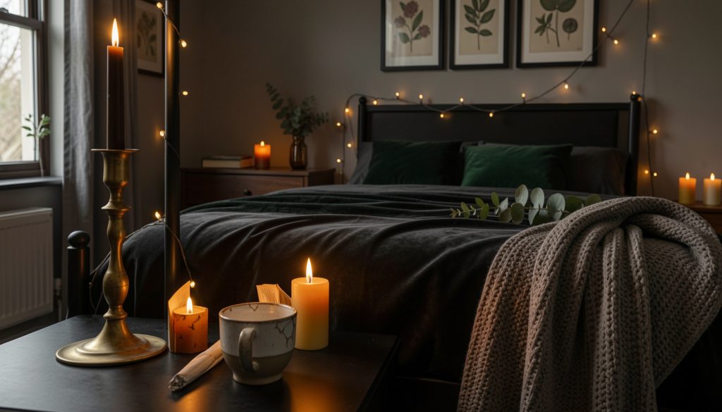 How to Make Your Bedroom Look Spooky Using Lights and Thrift Finds