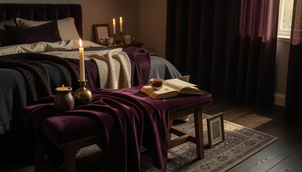 13 Halloween Bedroom Decor Ideas With Velvet, Candles and Drama